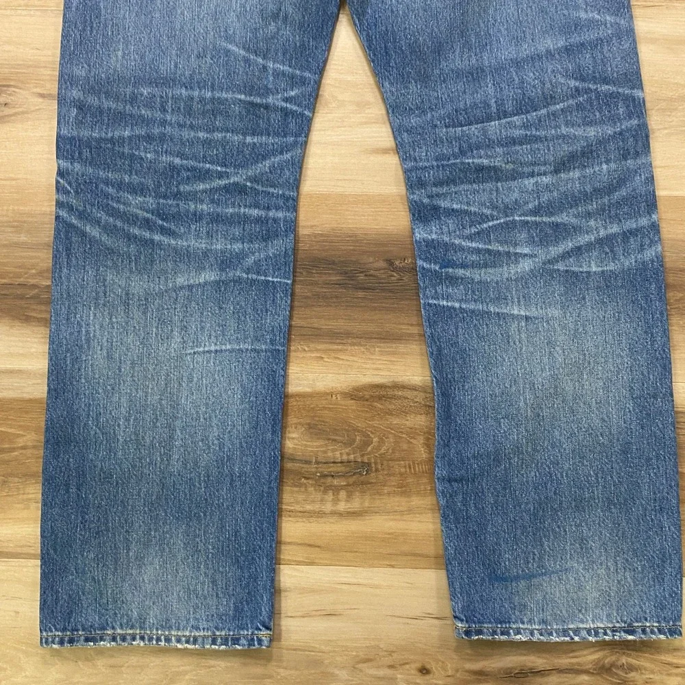 Polo Ralph Lauren Jeans 33x30 Classic Fit Distressed Cotton Denim Blue Straight